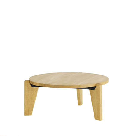 Table Guéridon Bas table - Solid natural oak - Vitra - Jean Prouvé - Furniture by Designcollectors