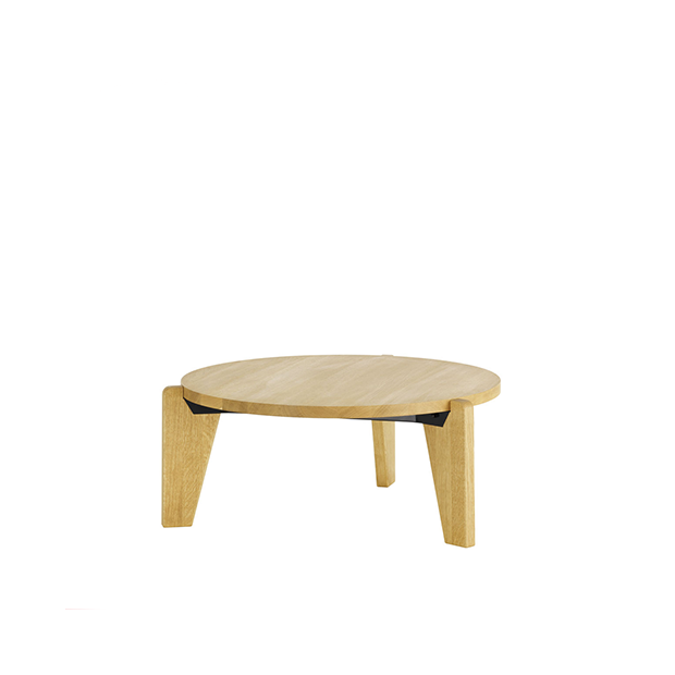 Guéridon Bas - Solid natural oak - Vitra - Jean Prouvé - Tables - Furniture by Designcollectors