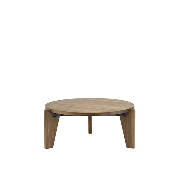 Table Guéridon Bas tafel - Solid american walnut - Vitra - Jean Prouvé - Tafels - Furniture by Designcollectors