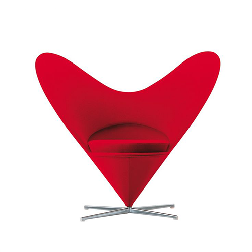 Heart Cone Chair - Tonus - red - Vitra - Verner Panton - Home - Furniture by Designcollectors