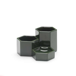 Hexagonal Containers, Dark green