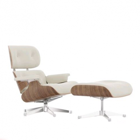 Lounge Chair & Ottoman White, classic dimensions - Vitra - Charles & Ray Eames - Home - Furniture by Designcollectors