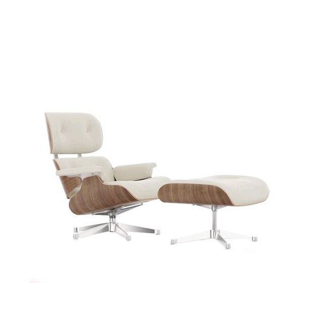 Lounge Chair & Ottoman White, classic dimensions - Vitra - Charles & Ray Eames - Home - Furniture by Designcollectors