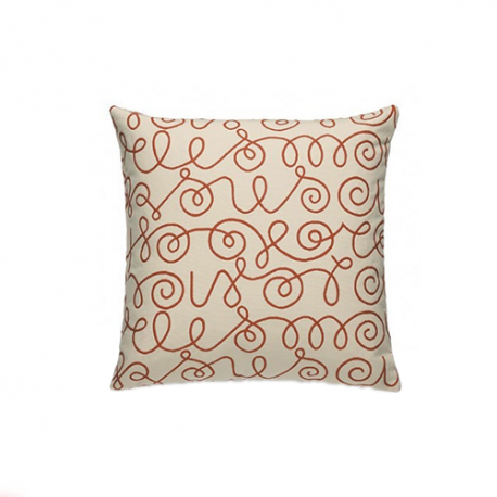 Pillow: Names - Crimson On White - Vitra - Alexander Girard - Furniture by Designcollectors