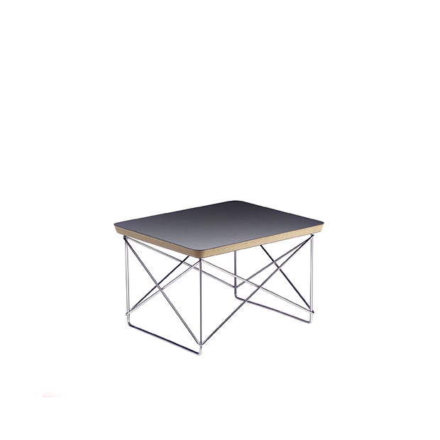 Occasional Table LTR Bijzettafel- HPL black - base chromed - Vitra - Charles & Ray Eames - Tafels - Furniture by Designcollectors