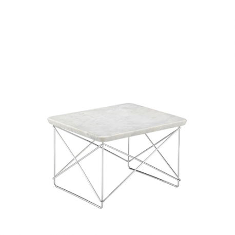Occasional Table LTR Table d'appoint: marble - Base chromed - Vitra - Charles & Ray Eames - Accueil - Furniture by Designcollectors