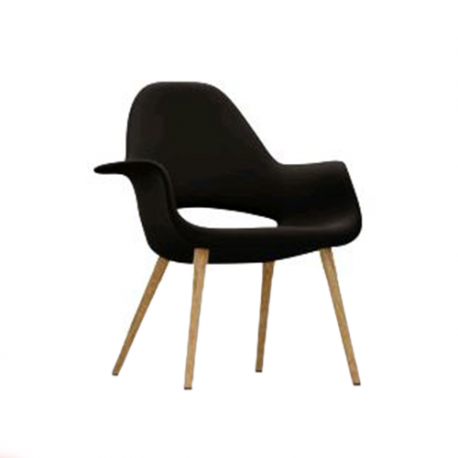 Organic Conference Chair Vergaderstoel - Hopsak - Nero - Vitra - Charles & Ray Eames - Furniture by Designcollectors