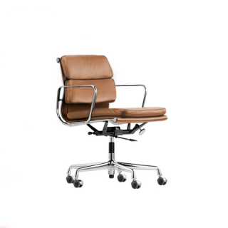 Soft Pad Chair EA 217 - Leather Premium - Chrome - Camel