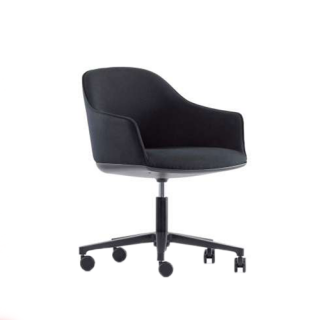 Softshell Chair (5-Star Feet) - Plano - Dark blue/ brown