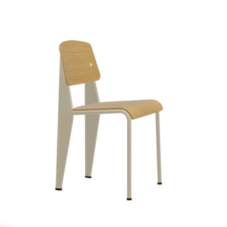 Standard Chair - Natural oak - Ecru powder-coated (smooth)