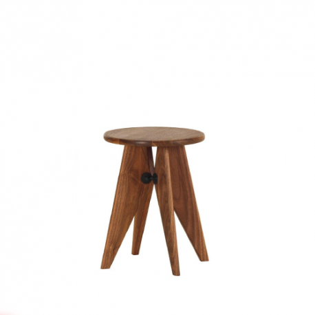 Tabouret Bois Kruk - Solid american walnut - Vitra - Jean Prouvé - Furniture by Designcollectors