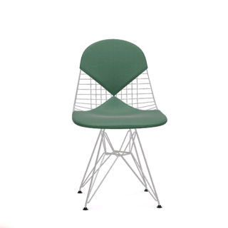 Wire Chair DKR-2 Stoel - Hopsak mint/forest - Chromed