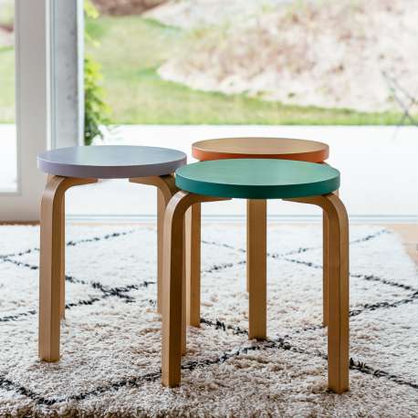 Stool 60 (3 legs): Special Edition - Set of 3 colours curated by Sofie D'Hoore - artek - Alvar Aalto - Stools & Benches - Furniture by Designcollectors