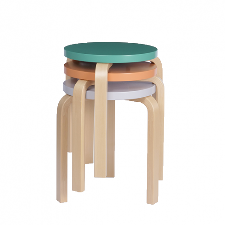 Stool 60 (3 legs): Special Edition - Set of 3 colours curated by Sofie D'Hoore - Artek - Alvar Aalto - Furniture by Designcollectors