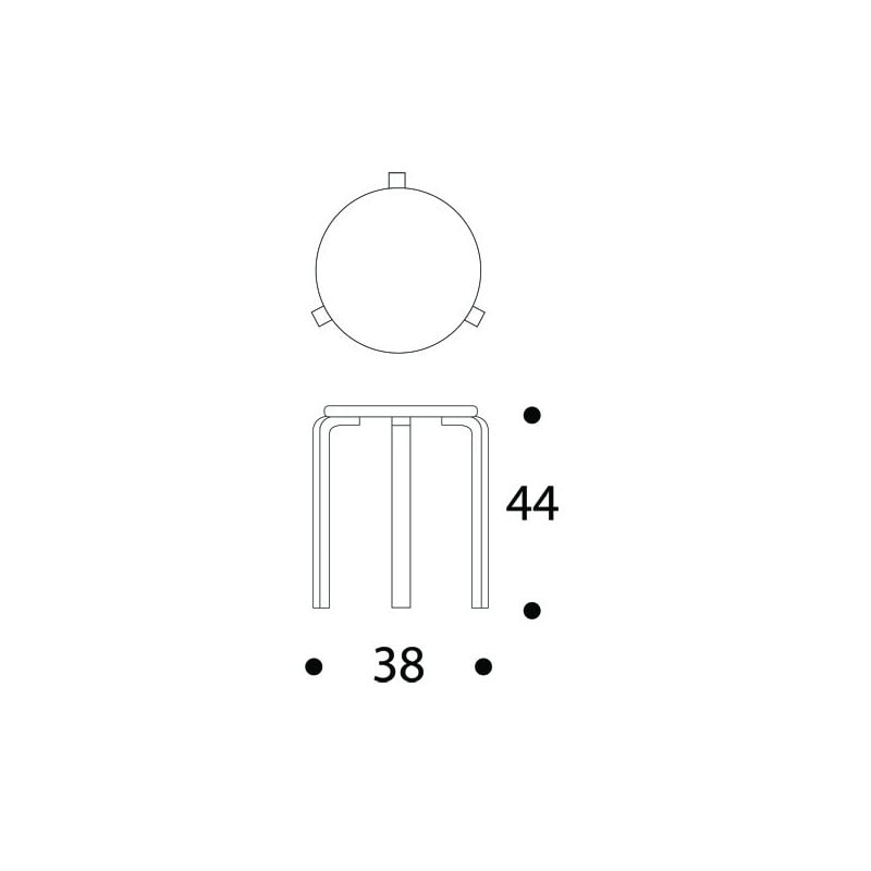 dimensions Stool E60 (4 legs): Édition spéciale - Ensemble de 3 couleurs, composé par Sofie D'Hoore - Artek - Alvar Aalto - Google Shopping - Furniture by Designcollectors