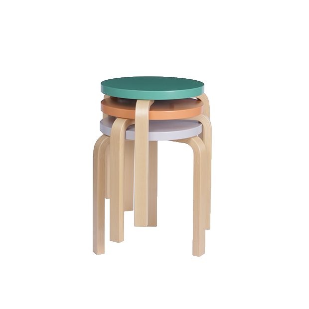 Stool E60 (4 legs): Édition spéciale - Ensemble de 3 couleurs, composé par Sofie D'Hoore - Artek - Alvar Aalto - Google Shopping - Furniture by Designcollectors