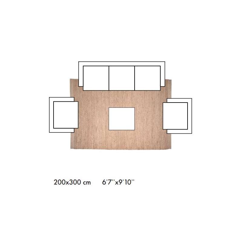 afmetingen Tatami - Black (200 x 300 cm) - Nanimarquina - Ariadna Miquel - Textiel - Furniture by Designcollectors