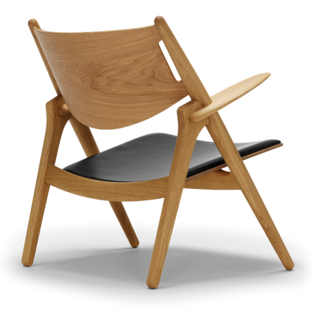 CH28P Black Leather THOR301 - Carl Hansen & Son - Hans Wegner - Lounge Chairs & Club Chairs - Furniture by Designcollectors
