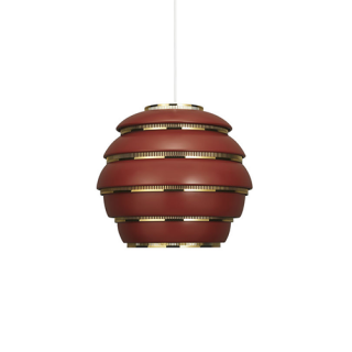 A331 Ceiling Lamp "Beehive", Brick red, Brass