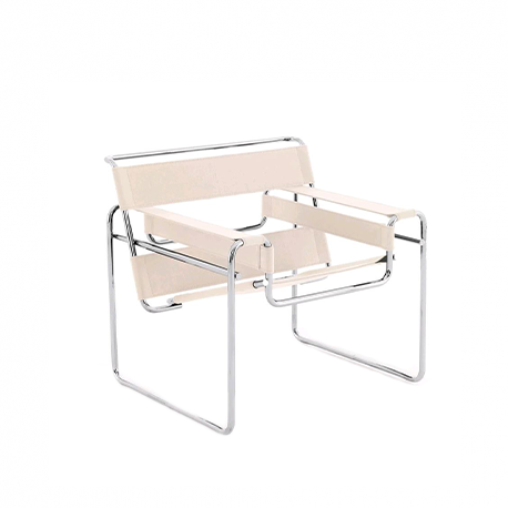 Wassily Lounge Chair, Natural canvas - Knoll - Marcel Breuer - Stoelen - Furniture by Designcollectors