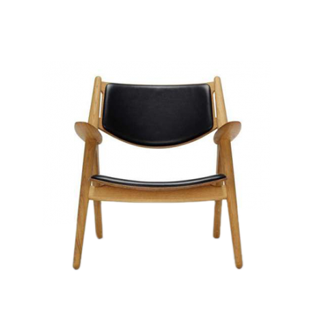 CH28P Black Leather THOR301 - Carl Hansen & Son - Hans Wegner - Lounge Chairs & Club Chairs - Furniture by Designcollectors