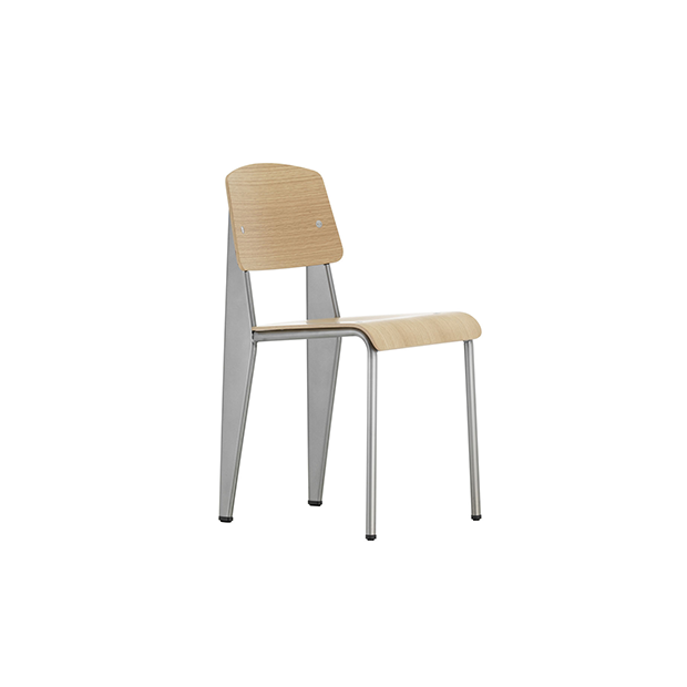 Standard Chair - Natural oak - Métal Brut - Vitra - Jean Prouvé - New Jean Prouvé Collection - Furniture by Designcollectors