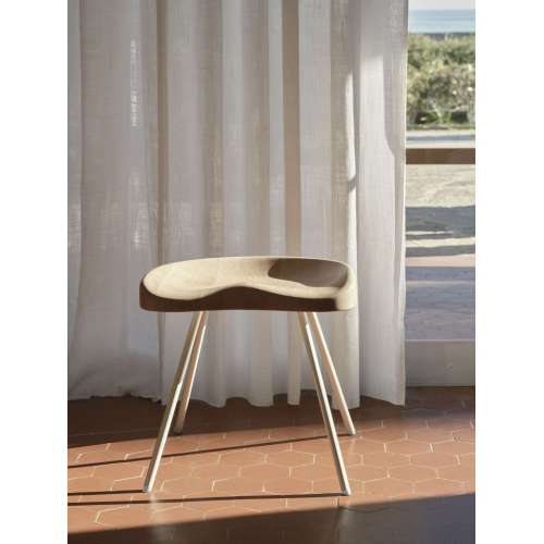 Tabouret 307 Blanc Colombe (ecru) - Vitra - Jean Prouvé - New Jean Prouvé Collection - Furniture by Designcollectors