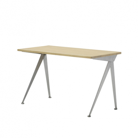 Compas Direction Desk - Natural oak - Métal Brut - Vitra - Furniture by Designcollectors