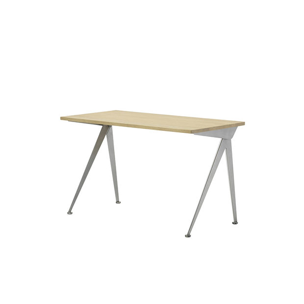 Compas Direction Desk - Natural oak - Métal Brut - Vitra - Jean Prouvé - New Jean Prouvé Collection - Furniture by Designcollectors