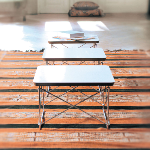 Occasional Table LTR Bijzettafel - HPL white - base chromed - Furniture by Designcollectors