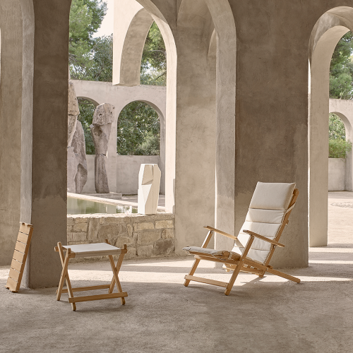 BM5568 Deck chair (incl. cushion) - Carl Hansen & Son - Børge Mogensen - Outlet - Furniture by Designcollectors