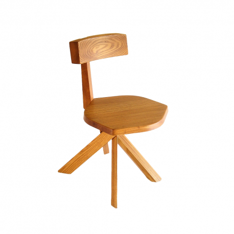 S34 Stoel met 7-rugleuning - Pierre Chapo - Pierre Chapo - Furniture by Designcollectors