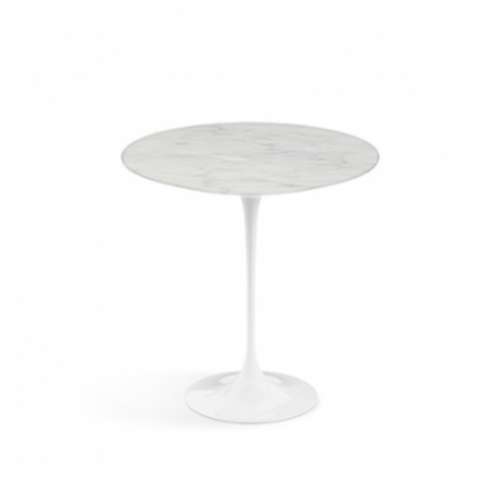 Saarinen Low Round Tulip Table, Statuarietto Marble (H51, D51) - Knoll - Eero Saarinen - Furniture by Designcollectors