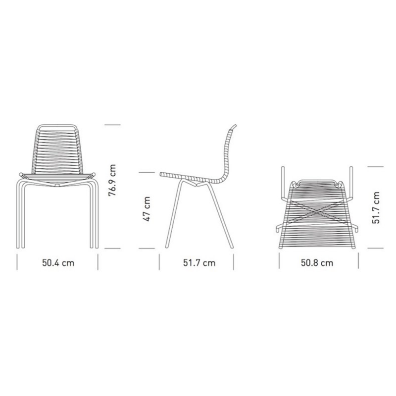 dimensions PK1 Stoel - Carl Hansen & Son - Poul Kjærholm - Stoelen - Furniture by Designcollectors