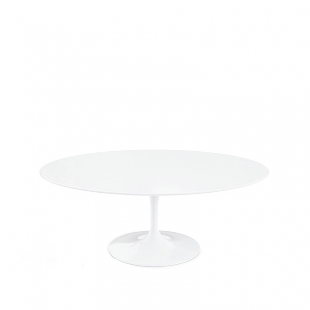 Saarinen Oval Tulip Table, White Acrylic, Outdoor (H72 D198) - Knoll - Eero Saarinen - Tuintafels - Furniture by Designcollectors