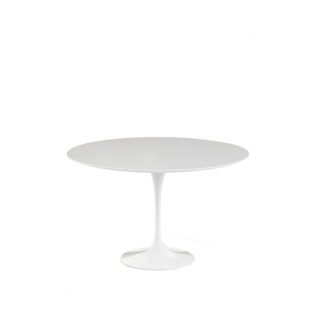Saarinen Round Tulip Table, White Acrylic, Outdoor (H72 D120) - Knoll - Furniture by Designcollectors