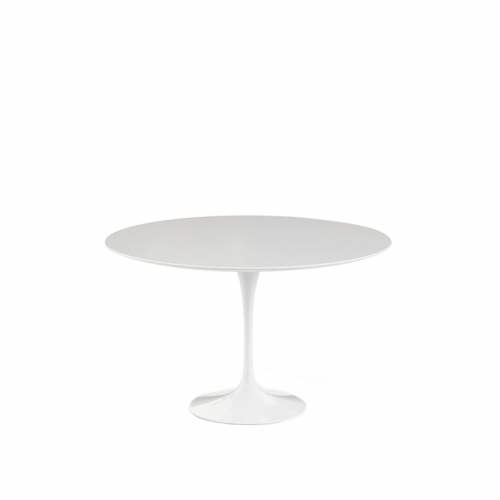 Saarinen Round Tulip Table, White Acrylic, Outdoor (H72 D120) - Knoll - Eero Saarinen - Dining Tables - Furniture by Designcollectors