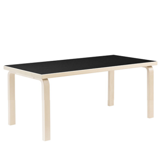 81A Children's Table, Black Linoleum, H: 60 cm