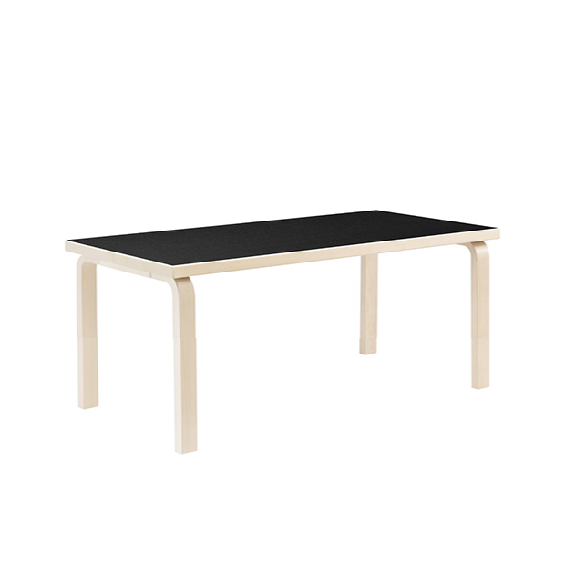 81A Children's Table, Black Linoleum, H: 60 cm - Artek - Alvar Aalto - Children - Furniture by Designcollectors