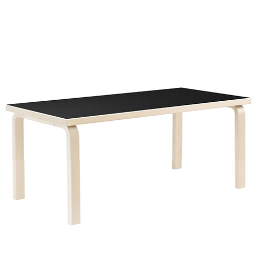 81A Children's Table, Black Linoleum, H: 60 cm - Artek - Alvar Aalto - Kinderen - Furniture by Designcollectors