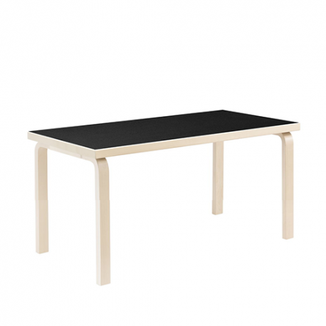 80A Table, Children's Table, Black Linoleum, H: 60 cm - Artek - Furniture by Designcollectors