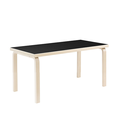 80A Table, Children's Table, Black Linoleum, H: 60 cm - Artek - Alvar Aalto - Children - Furniture by Designcollectors