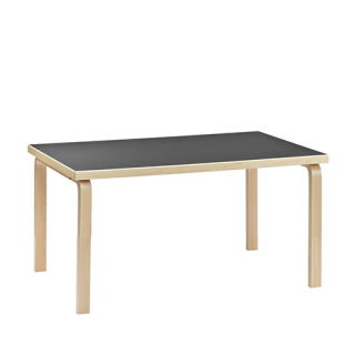 81B Table, Children's Table, Black Linoleum, H: 60 cm