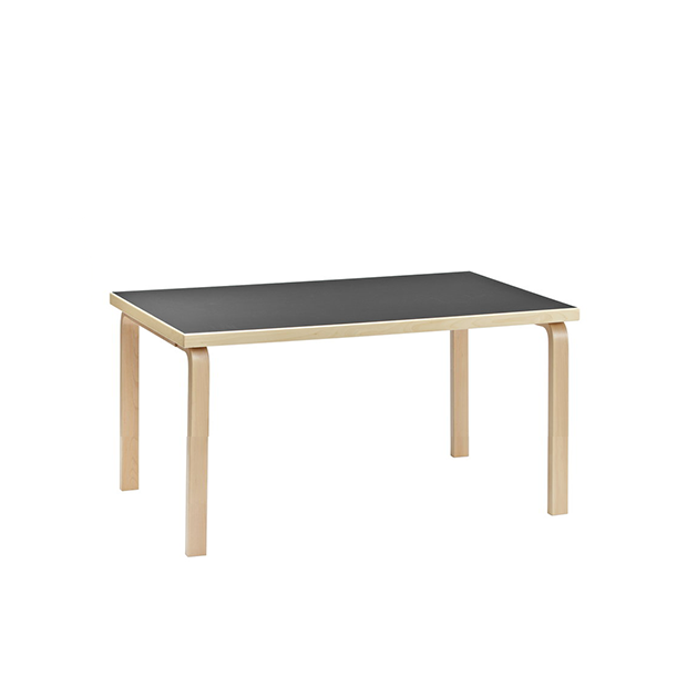 81B Table, Children's Table, Black Linoleum, H: 60 cm - Artek - Alvar Aalto - Google Shopping - Furniture by Designcollectors