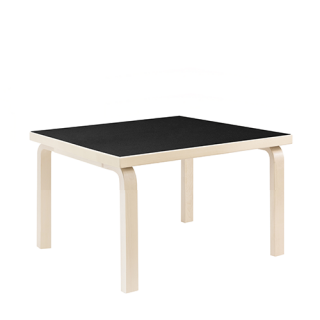 81C Table, Children's Table, Black Linoleum, H: 60 cm