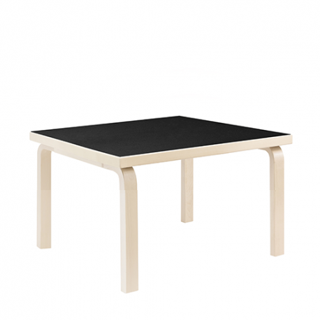 81C Table, Children's Table, Black Linoleum, H: 60 cm - Artek - Alvar Aalto - Furniture by Designcollectors