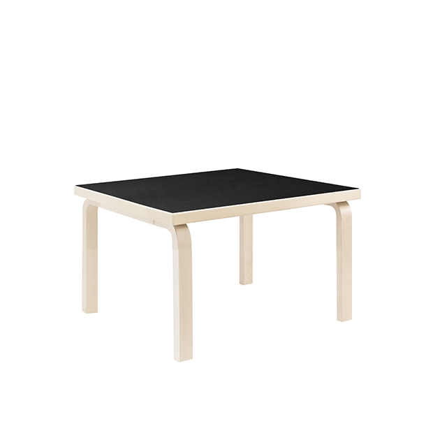 81C Table, Children's Table, Black Linoleum, H: 60 cm - Artek - Alvar Aalto - Children - Furniture by Designcollectors