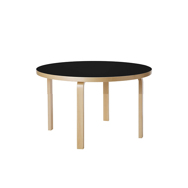 90A Table, Children's Table, Black Linoleum, H: 60 cm - Artek - Alvar Aalto - Google Shopping - Furniture by Designcollectors