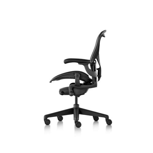 Aeron Chair - Graphite, Leather armpads (size C) - Herman Miller - Don Chadwick & Bill Stumpf - Bureaustoelen  - Furniture by Designcollectors
