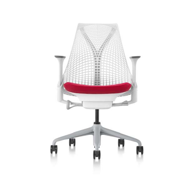 Sayl Chair Studio white, Tilt limiter & forward tilt, Fog base - Herman Miller - Yves Béhar - Office Chairs - Furniture by Designcollectors